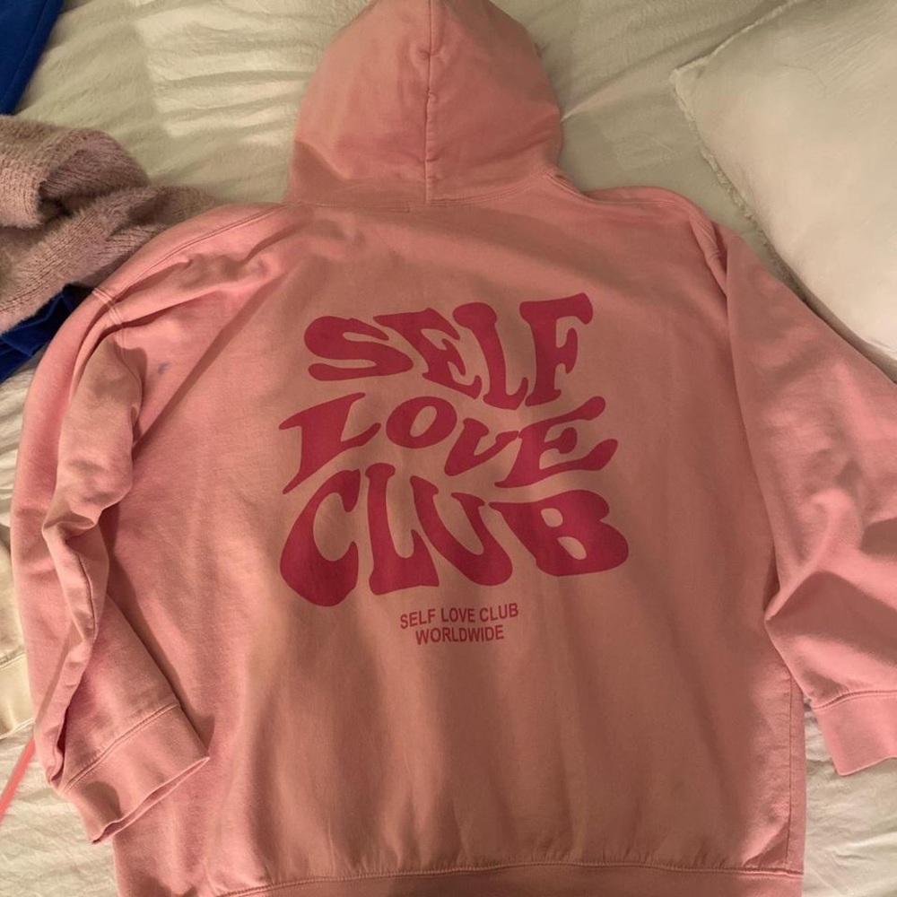 oversized self love club hoodie